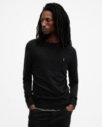 AllSaints - Mode Merino Crew Neck Ramskull Jumper,, Taylor - Lyst