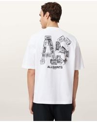 AllSaints - Mixtape Oversized Graphic T-Shirt - Lyst