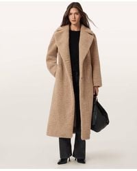 AllSaints - Freddie Faux Fur Coat - Lyst