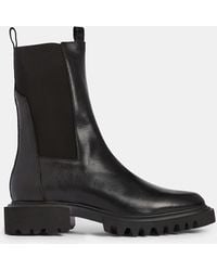 AllSaints - Hallie Leather Boots - Lyst