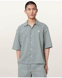 AllSaints - Chopin Boxy Short Sleeve Striped Shirt - Lyst