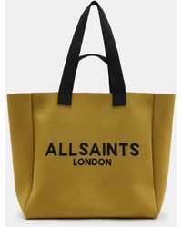 AllSaints - Izzy Logo Print Knitted Tote Bag, - Lyst