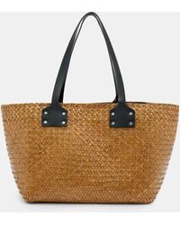 AllSaints - Mosley Straw Tote - Lyst