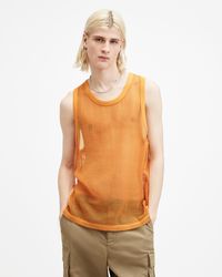 AllSaints - Anderson Mesh Relaxed Fit Vest, - Lyst