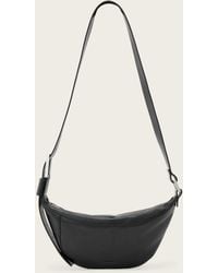 AllSaints - Luna Slouchy Leather Crossbody Bag - Lyst