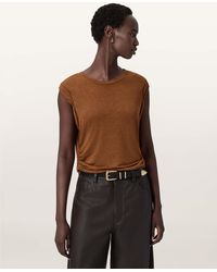 AllSaints - West Shimmer Tank Top - Lyst