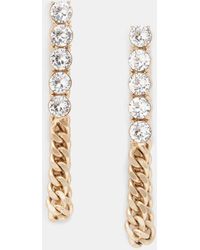 AllSaints - Delmy Crystal Curb Chain Earrings - Lyst