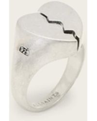 AllSaints - Broken Heart Sterling Ring - Lyst