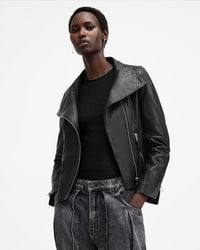 AllSaints - Slim Fit Ellis Biker Jacket, - Lyst