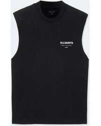 AllSaints - Underground Sleeveless Crew Neck T-Shirt - Lyst