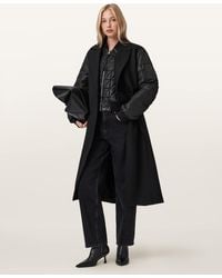 AllSaints - Paulah Wool Blend Double Breasted Coat - Lyst