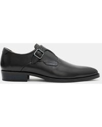 AllSaints - Keith Leather Buckle Monk Shoes, - Lyst
