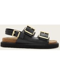 AllSaints - Isla Leather Sandals - Lyst