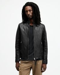 AllSaints - Cora Leather Jacket, - Lyst