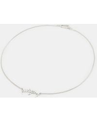 AllSaints - Phang Sterling Logo Necklace - Lyst
