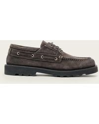 AllSaints - Cow Suede Skiff Suede Boat Shoes, /Us 8/Eu 41 - Lyst