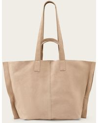 AllSaints - Lutece Suede Tote Bag - Lyst