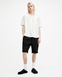 AllSaints - Ora Tallis Linen Blend Slim Fit Shorts, - Lyst
