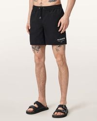 AllSaints - Underground Slim Fit Swim Shorts - Lyst