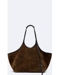 AllSaints - Siloh Oversized Suede Tote Bag - Lyst