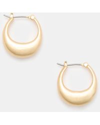 AllSaints - Fern Small Engraved Hoop Earrings - Lyst