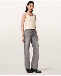 AllSaints - Lucy Sleeveless Slim Fit Ribbed Tank Top - Lyst