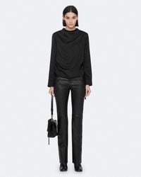 AllSaints - Leslie Cowl Neck Relaxed Top - Lyst
