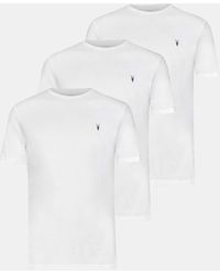 AllSaints - Brace Brushed Cotton T-Shirts 3 Pack - Lyst