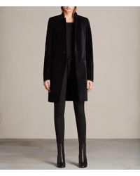 AllSaints Leni Velvet Coat - Black