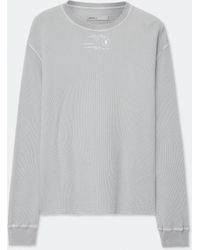 AllSaints - Raphy Waffle-Knit Long-Sleeve Graphic T-Shirt - Lyst