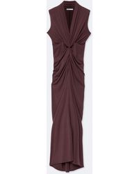 AllSaints - Dariya Draped Jersey Maxi Dress - Lyst