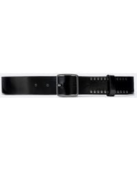 AllSaints - Wyatt Bar-Buckle Studded Leather Belt - Lyst