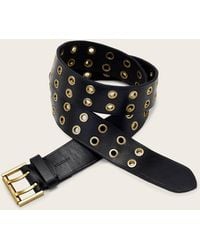 AllSaints - Nyla Double Eyelet Leather Belt - Lyst
