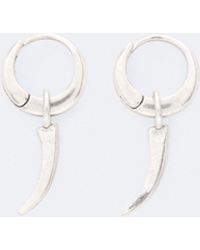 AllSaints - Talon Pendant Huggie Earrings - Lyst