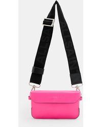 AllSaints - Zoe Adjustable Leather Crossbody Bag - Lyst