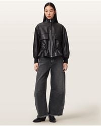 AllSaints - Payton Barrel Leg Denim Jeans - Lyst