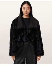 AllSaints - Wilton Reversible Shearling Jacket - Lyst