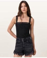 AllSaints - Vera Lace Bodysuit - Lyst