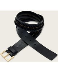 AllSaints - Nora Leather Studded Belt - Lyst