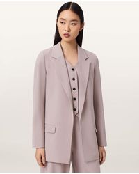 AllSaints - Polyester/Viscose Aleida Lightweight Tri Blazer, /Us 2 - Lyst