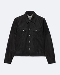 AllSaints - Fitted Denim Trucker Jacket - Lyst
