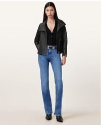AllSaints - Haldan Slim Bootcut Stretch Denim Jeans - Lyst