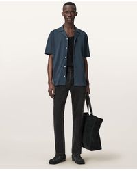 AllSaints - Hudson Relaxed Fit Ramskull Shirt - Lyst