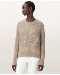 AllSaints - Chain Embroidered Sweater - Lyst