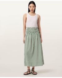 AllSaints - Kali Striped Maxi Skirt - Lyst