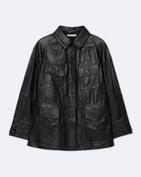 AllSaints - Roiya Leather Hunting Jacket - Lyst