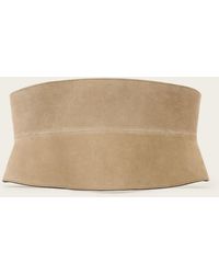 AllSaints - Oakleigh Suede Corset Belt - Lyst