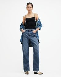 AllSaints - Mia Carpenter Wide Leg Denim Jeans - Lyst