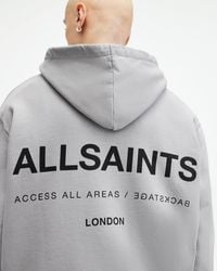 AllSaints - Access Relaxed Fit Logo Hoodie, - Lyst