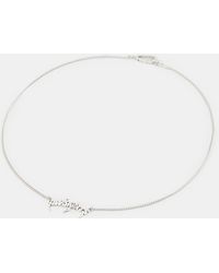 AllSaints - Phang Sterling Silver Logo Necklace, - Lyst